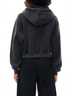 Basic B Grunge Wash Cropped Hoodie Goth Cloth Co.