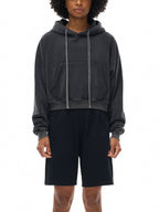 Basic B Grunge Wash Cropped Hoodie Goth Cloth Co.
