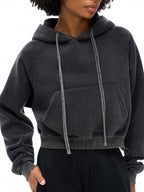 Basic B Grunge Wash Cropped Hoodie Goth Cloth Co.