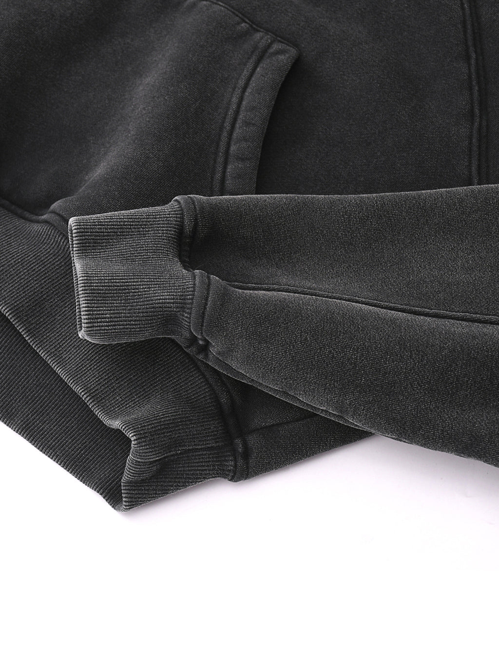 Basic B Grunge Wash Cropped Hoodie Goth Cloth Co.