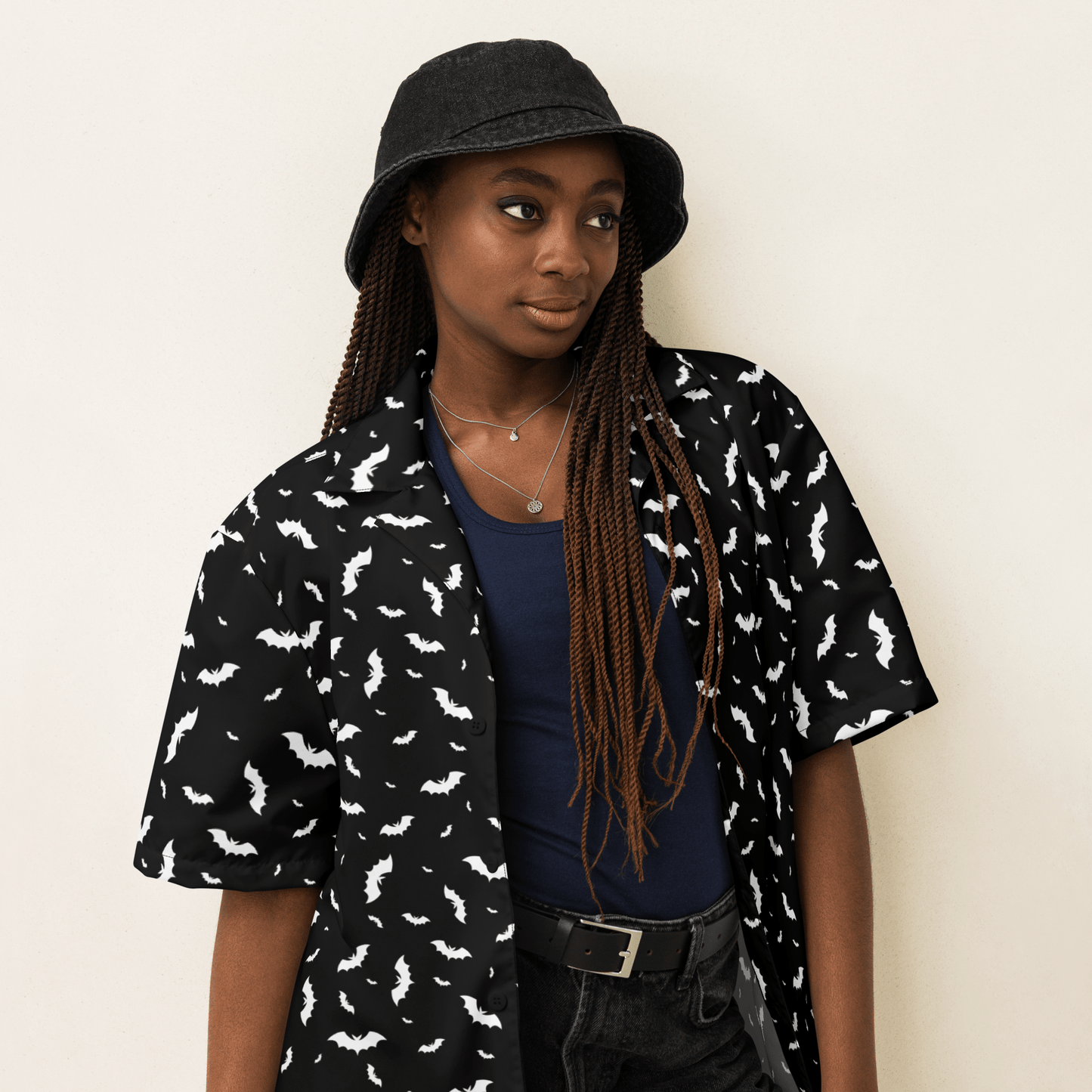 Batty Blackout Button-Up Shirt Goth Cloth Co.