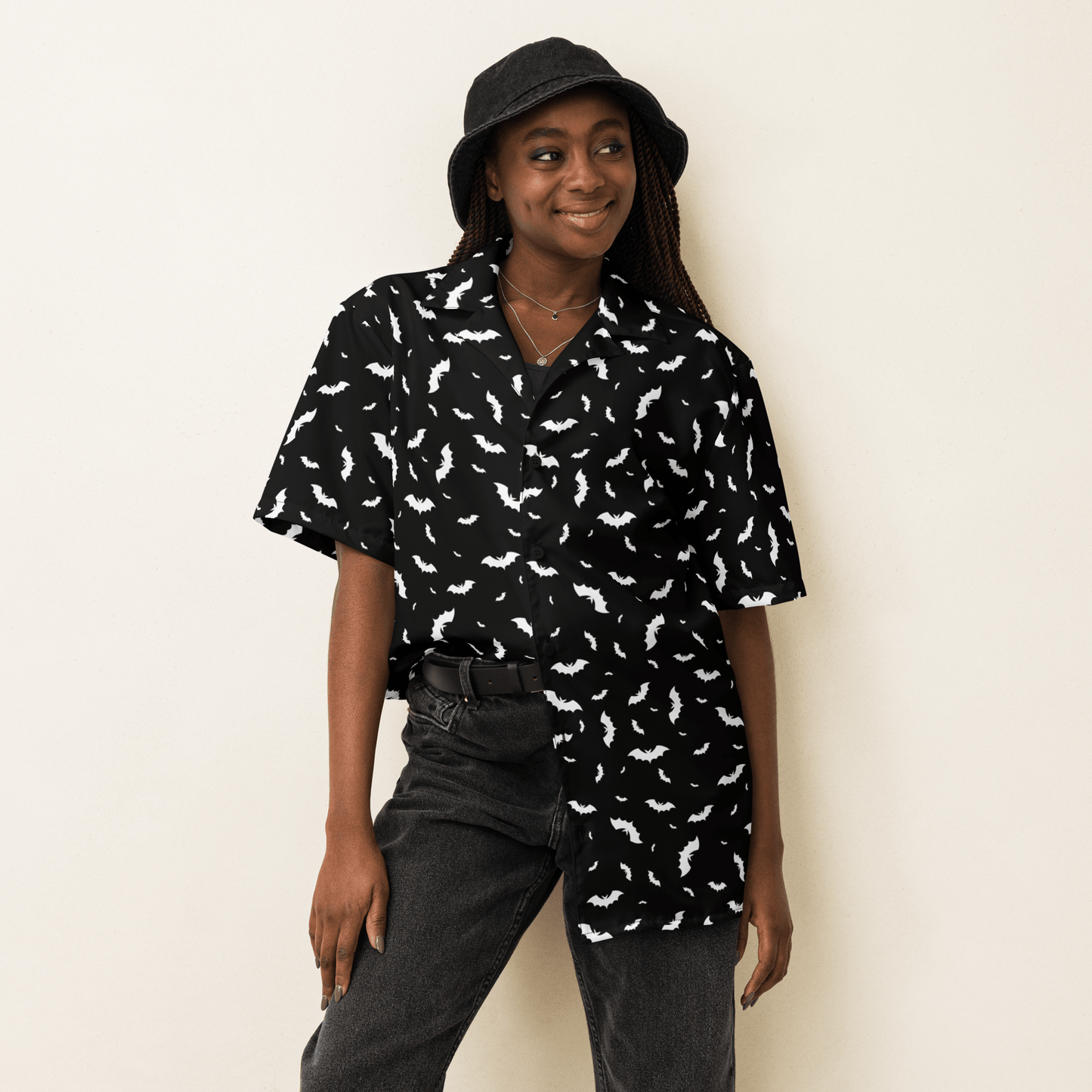 Batty Blackout Button-Up Shirt Goth Cloth Co.