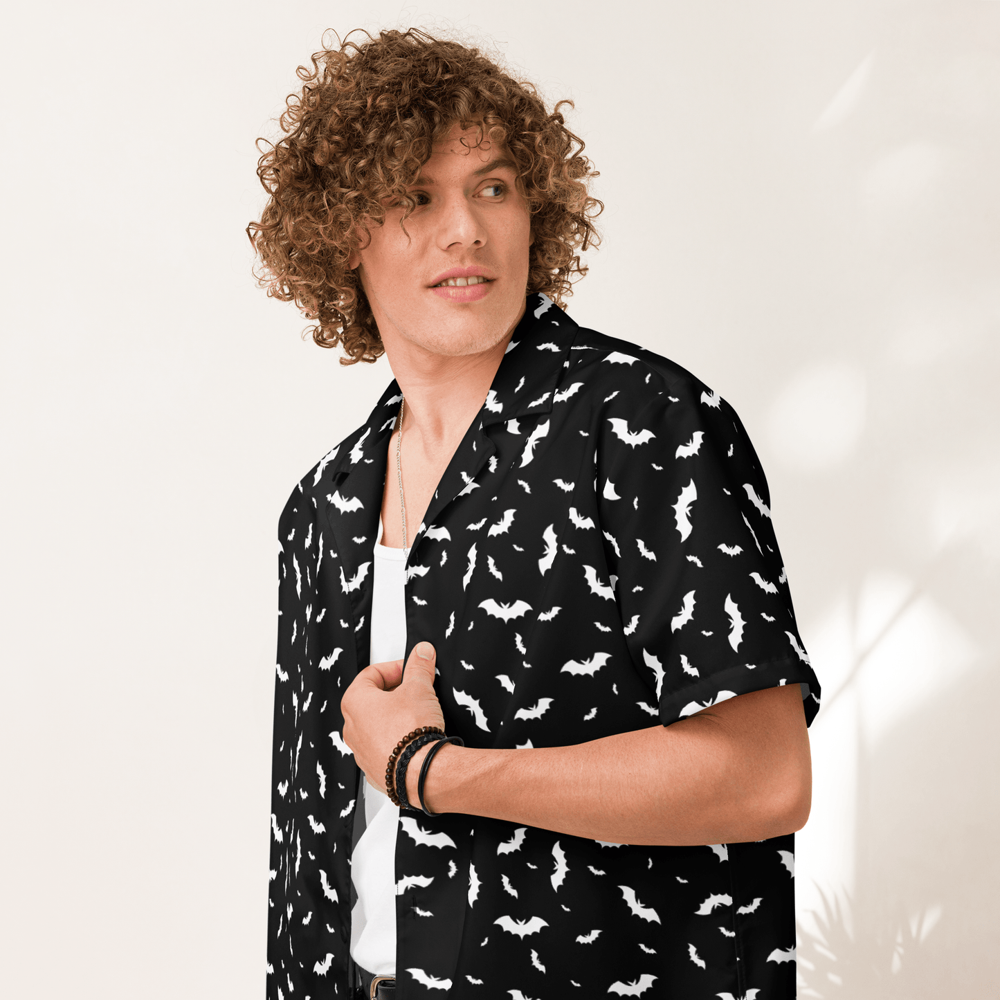 Batty Blackout Button-Up Shirt Goth Cloth Co.