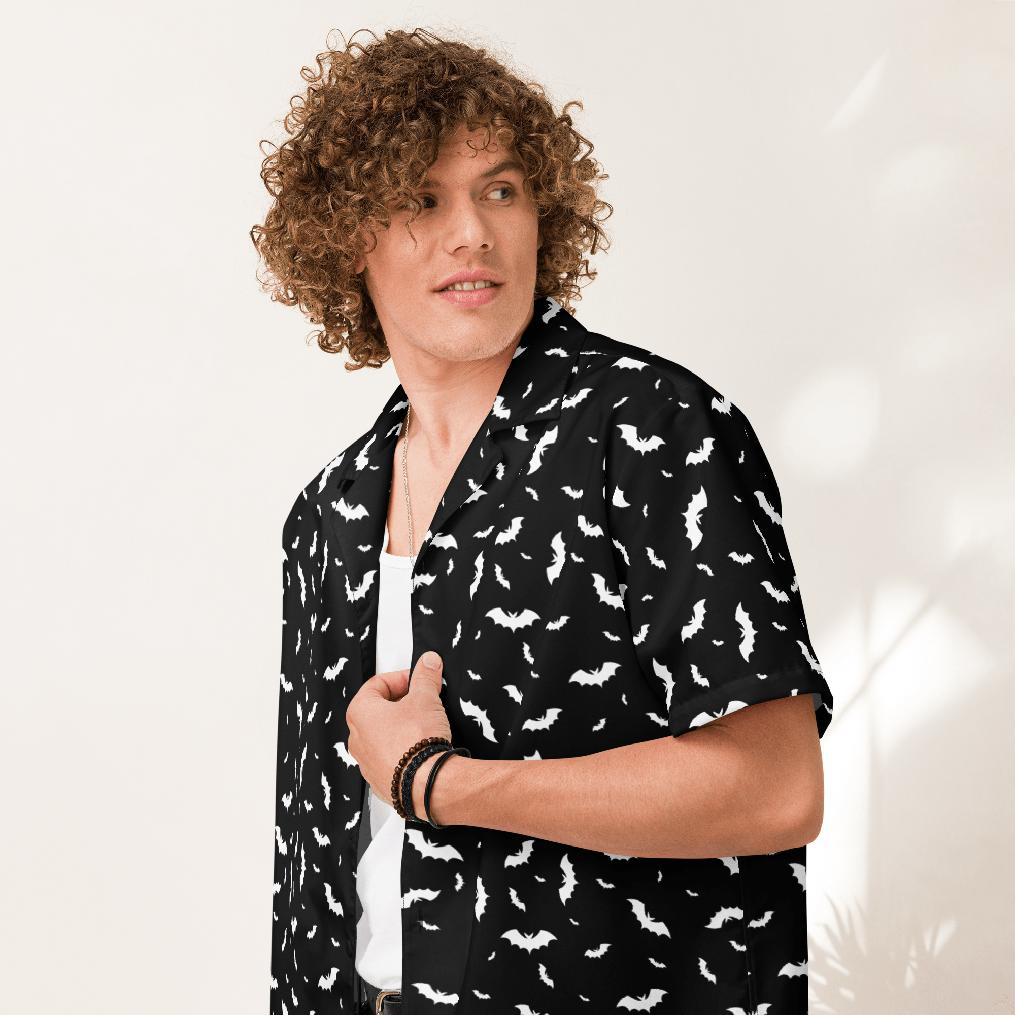 Batty Blackout Button-Up Shirt Goth Cloth Co.