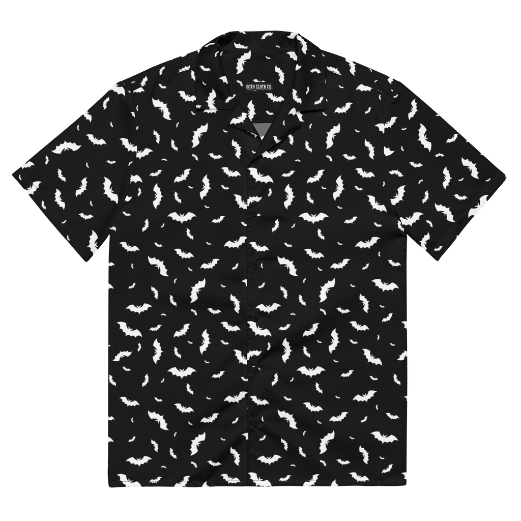 Batty Blackout Button-Up Shirt Goth Cloth Co.