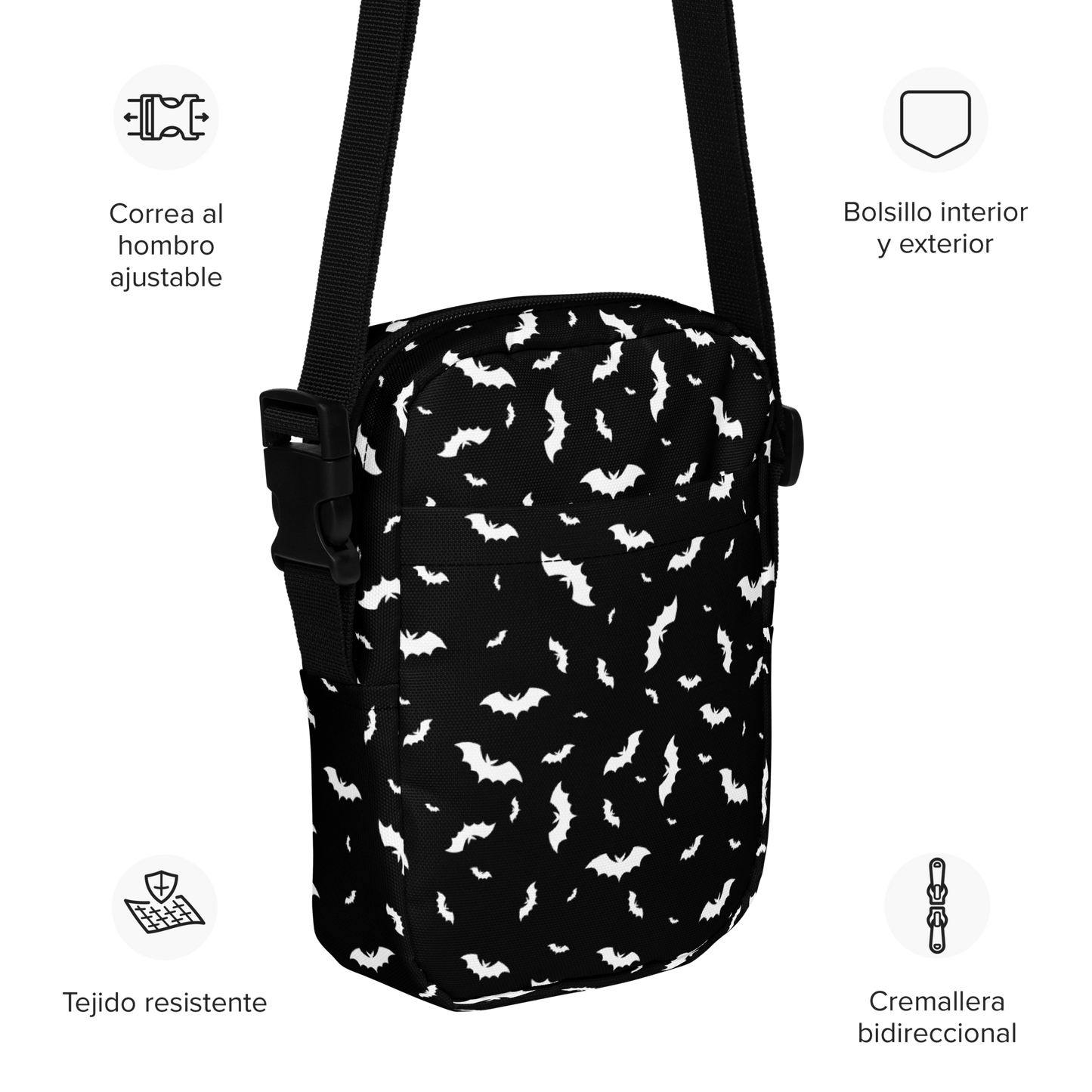 Batty Blackout Crossbody Bag Goth Cloth Co.