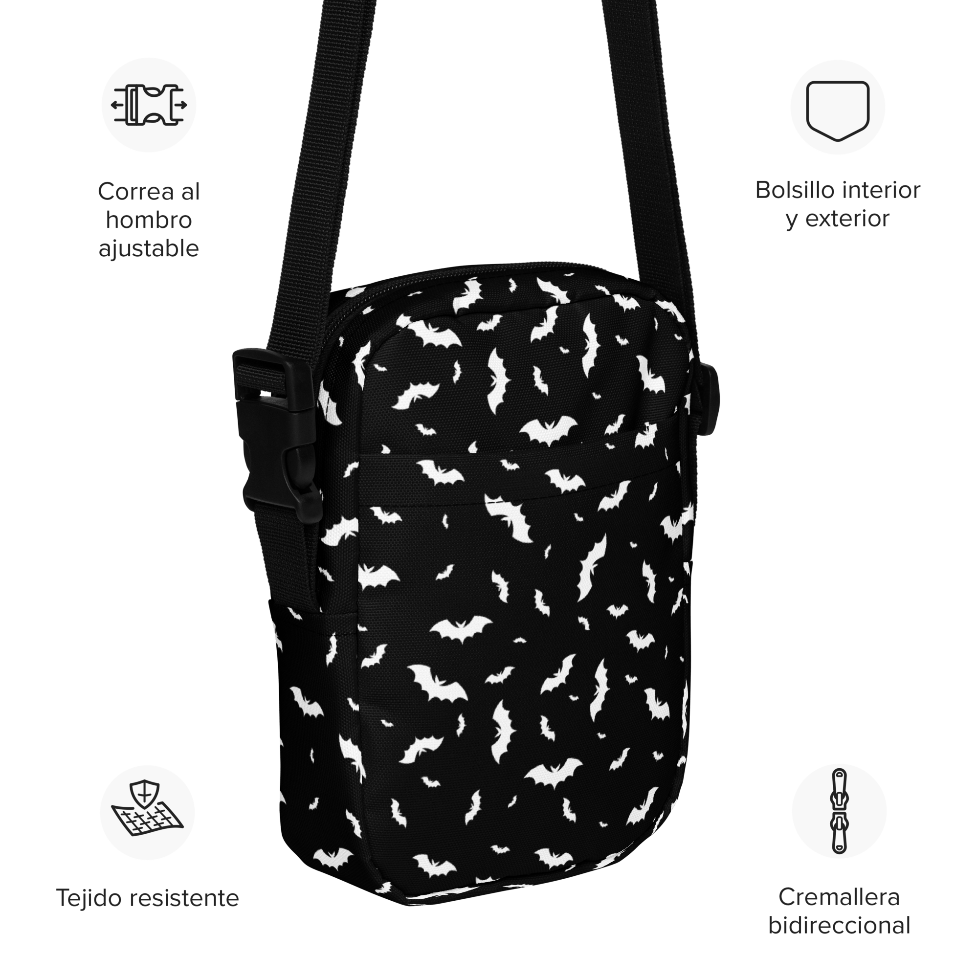 Batty Blackout Crossbody Bag Goth Cloth Co.