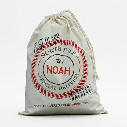 Santa Bag - Personalized Santa Bags - Custom Santa Bag Joyful Moose