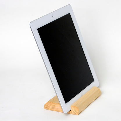 Wood iPad Stand - Custom Monogram Engraved Tablet Holder & Charging Station Dock Joyful Moose