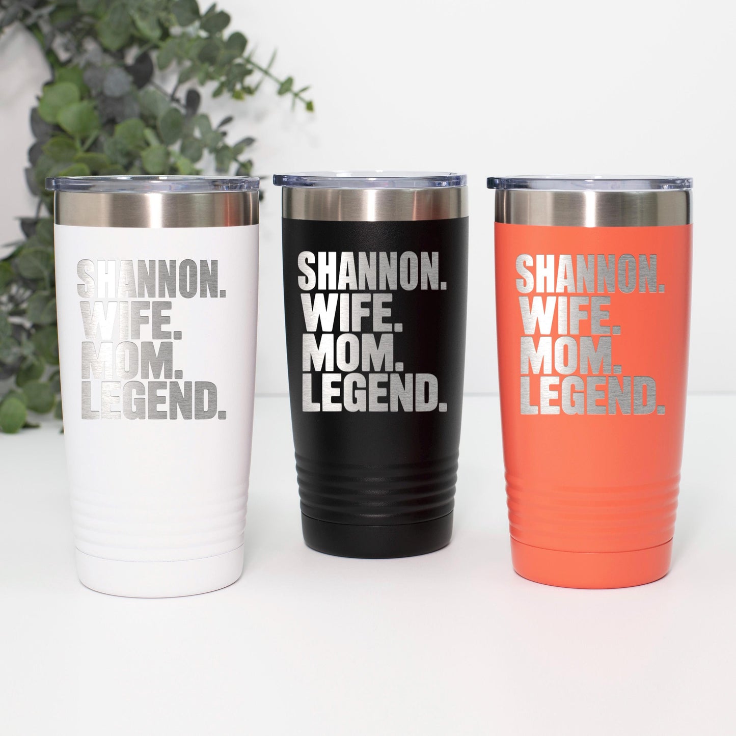 Personalized Stainless Steel Tumbler - 20 oz Double Wall Insulated Drinkware Joyful Moose