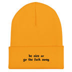 Be Nice Or... Cuffed Beanie Goth Cloth Co.