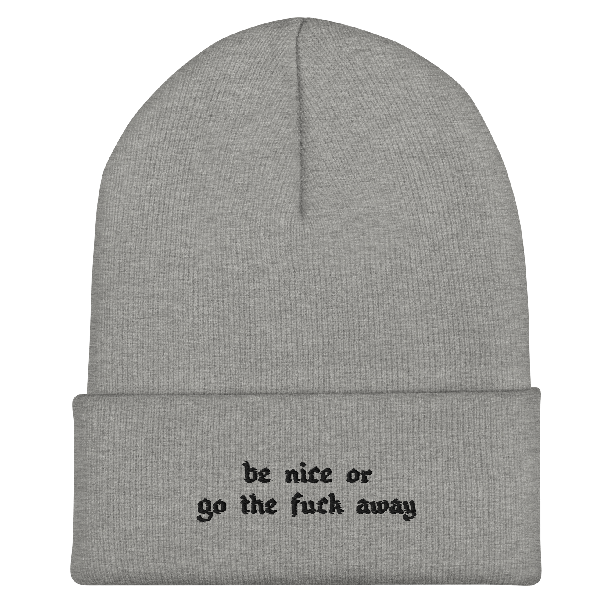 Be Nice Or... Cuffed Beanie Goth Cloth Co.