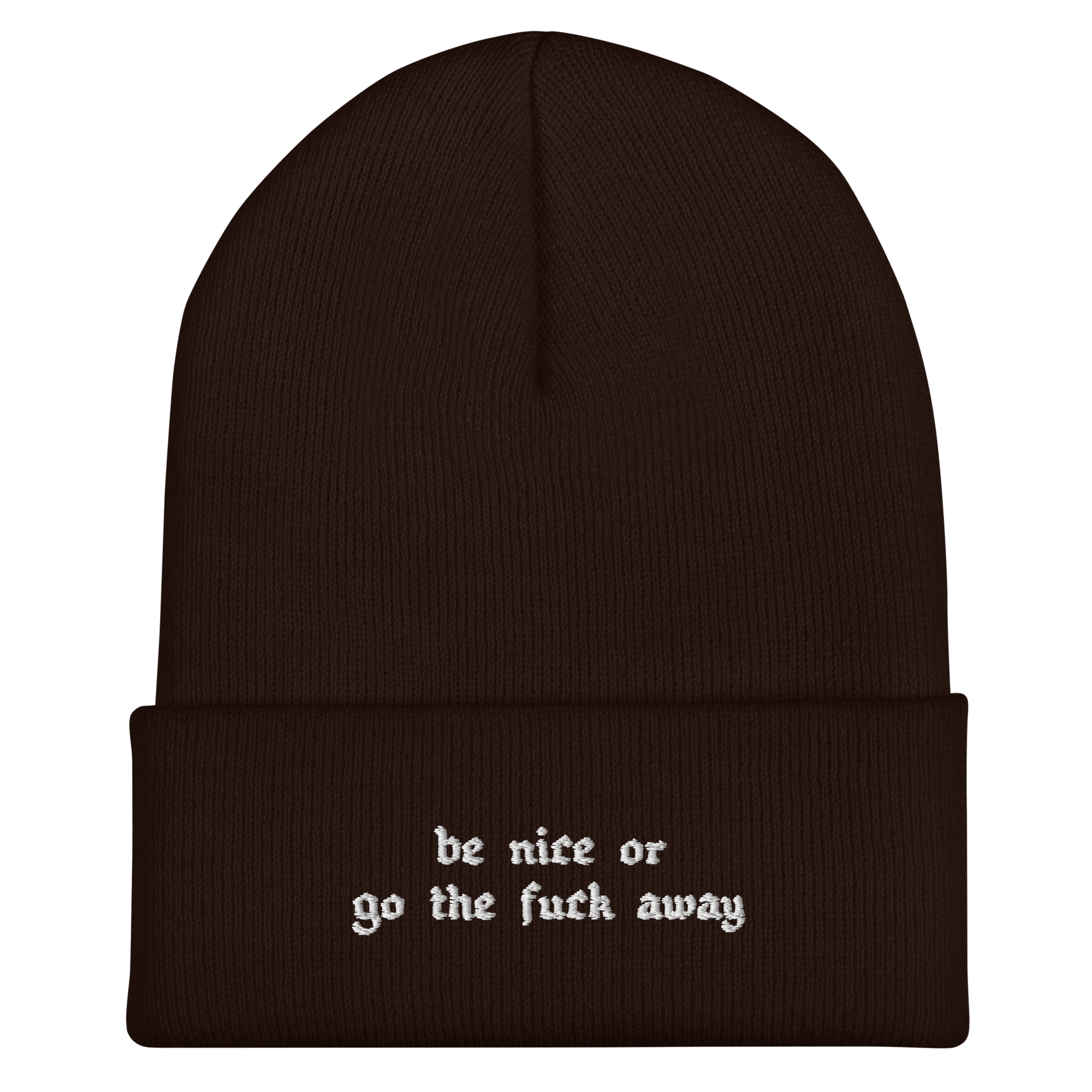 Be Nice Or... Cuffed Beanie Goth Cloth Co.