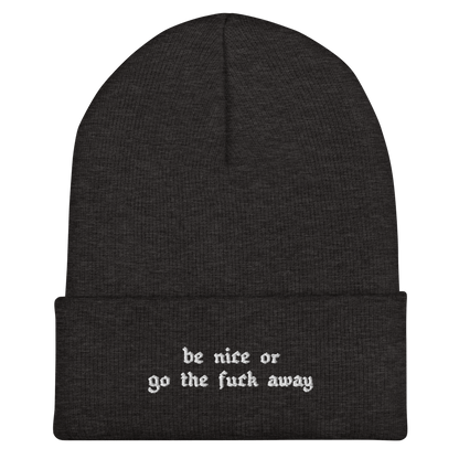 Be Nice Or... Cuffed Beanie Goth Cloth Co.