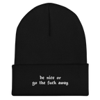 Be Nice Or... Cuffed Beanie Goth Cloth Co.