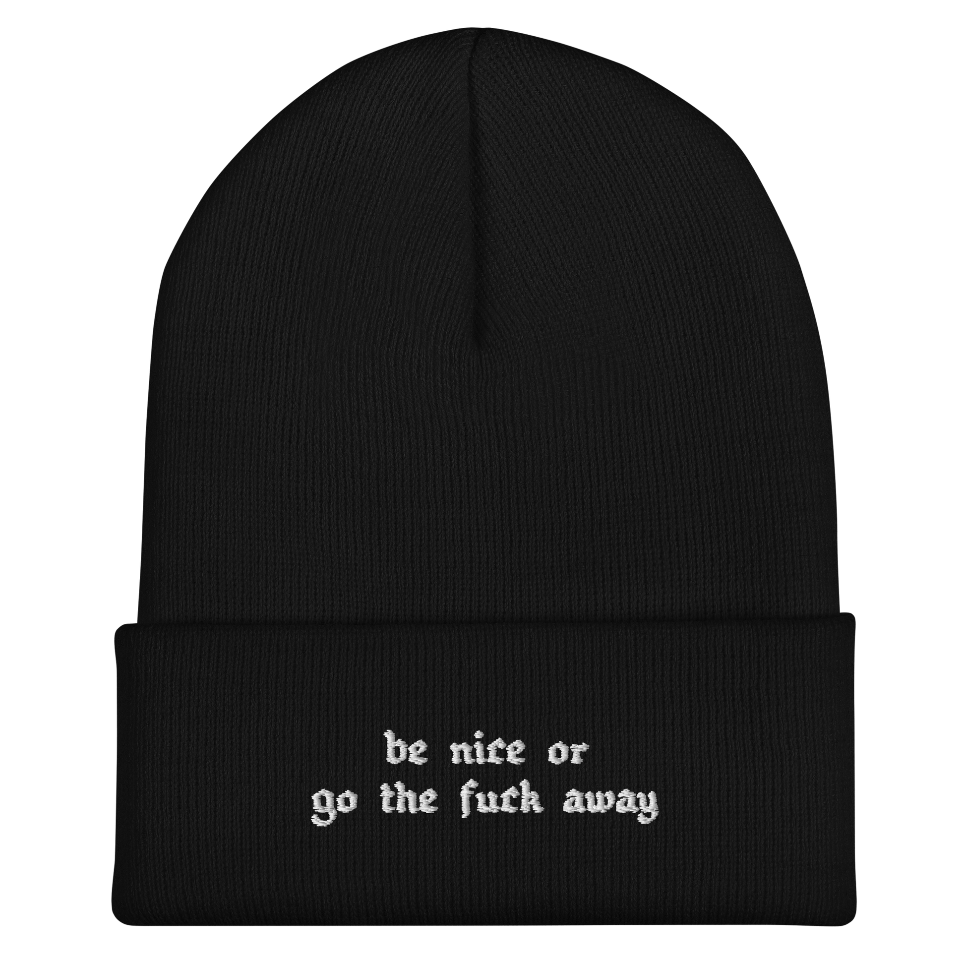 Be Nice Or... Cuffed Beanie Goth Cloth Co.