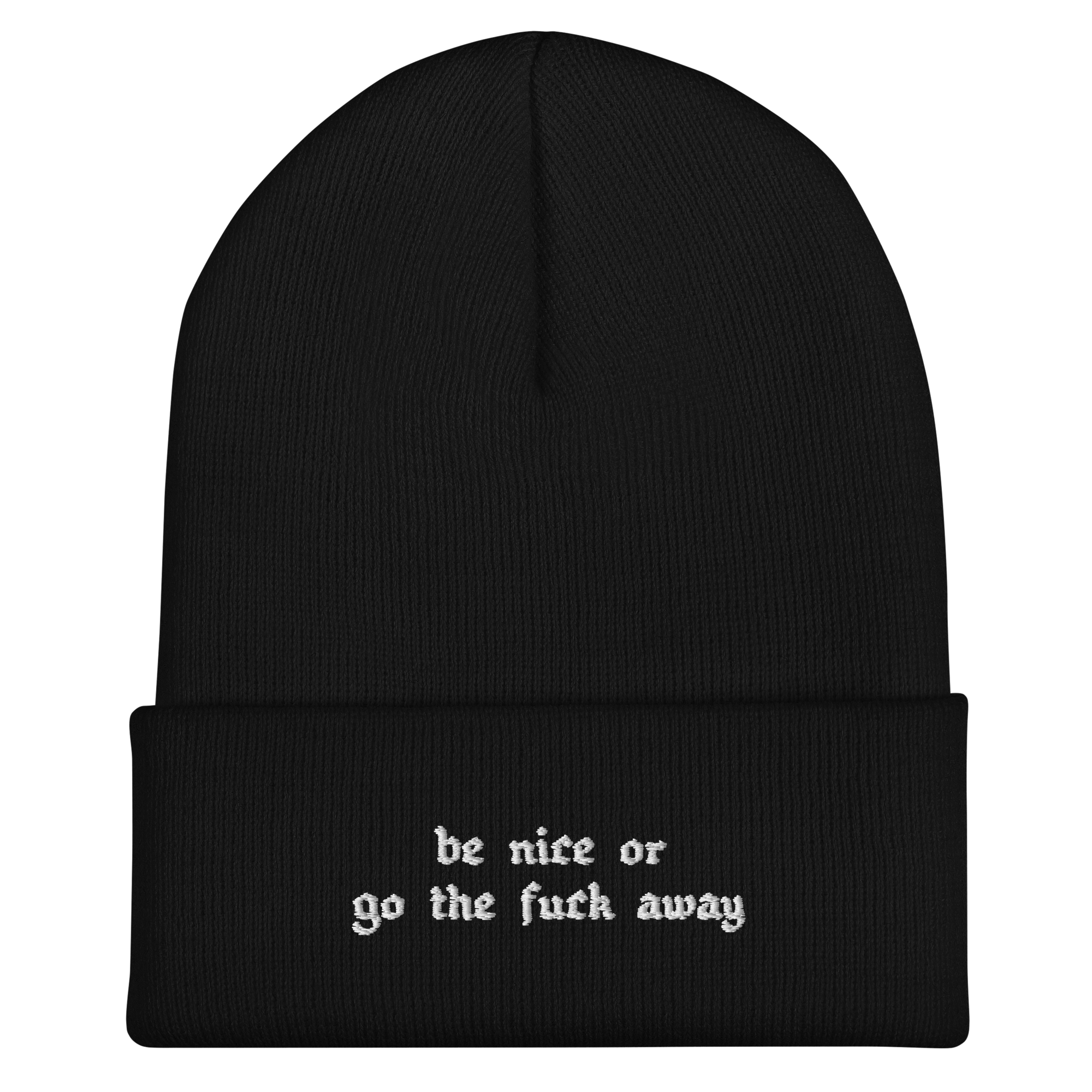 Be Nice Or... Cuffed Beanie Goth Cloth Co.