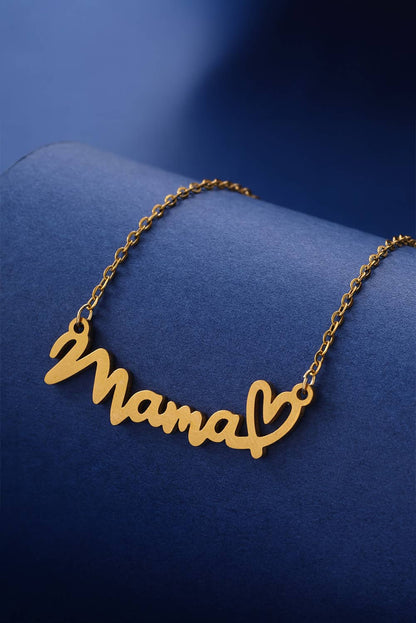 Mama Heart Pendant Chain Necklace Thread & Co. Boutique, LLC