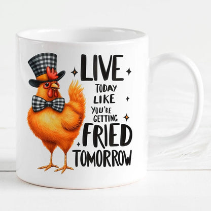 Funny Chicken Mug - Ceramic Coffee Cup With Playful Chicken Design & Humor Joyful Moose