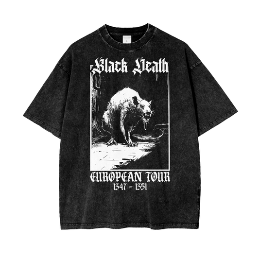 Black Death European Tour Plague Rat Tee Goth Cloth Co.