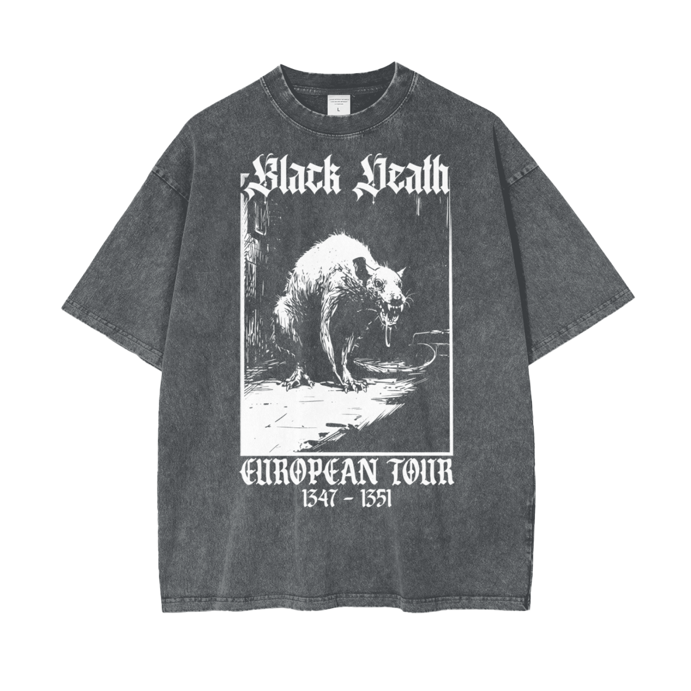 Black Death European Tour Plague Rat Tee Goth Cloth Co.