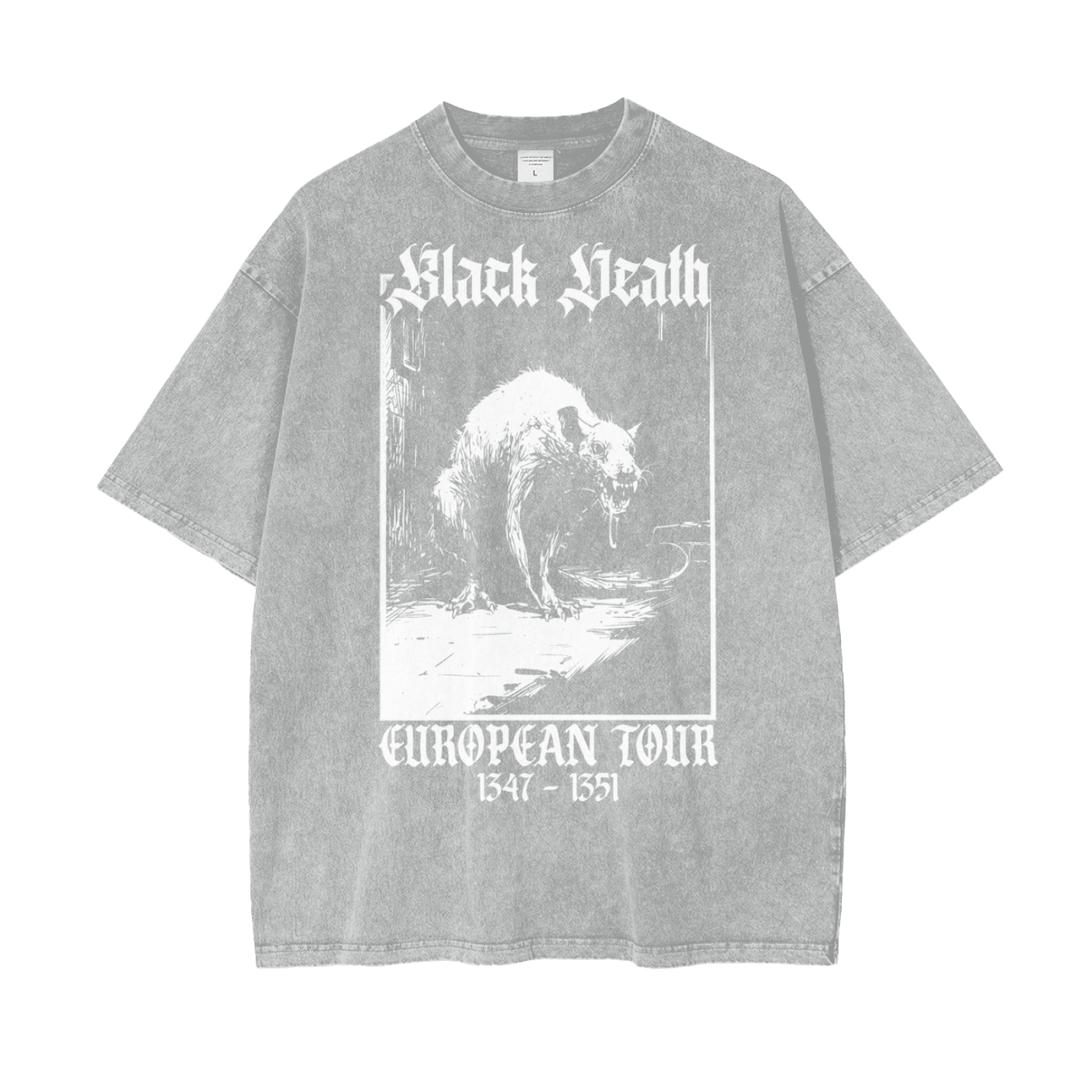Black Death European Tour Plague Rat Tee Goth Cloth Co.