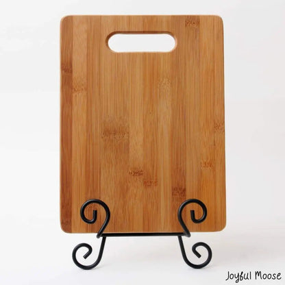 Black Metal Display Stand Easel for Cutting Boards Joyful Moose