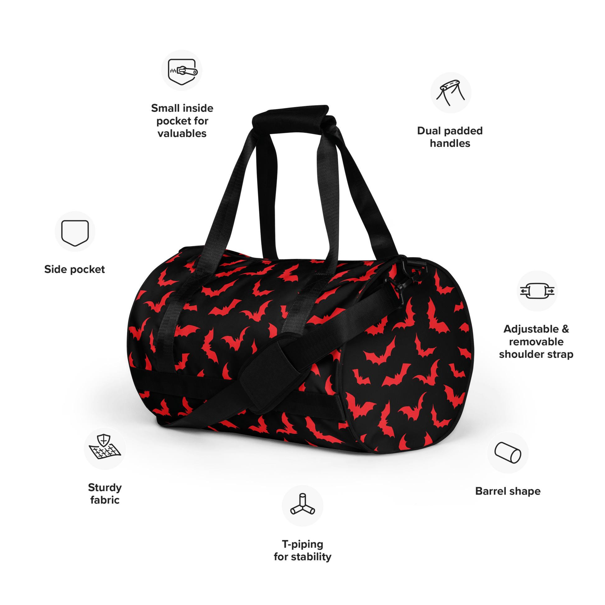 Bloody Bats Gym Bag Goth Cloth Co.