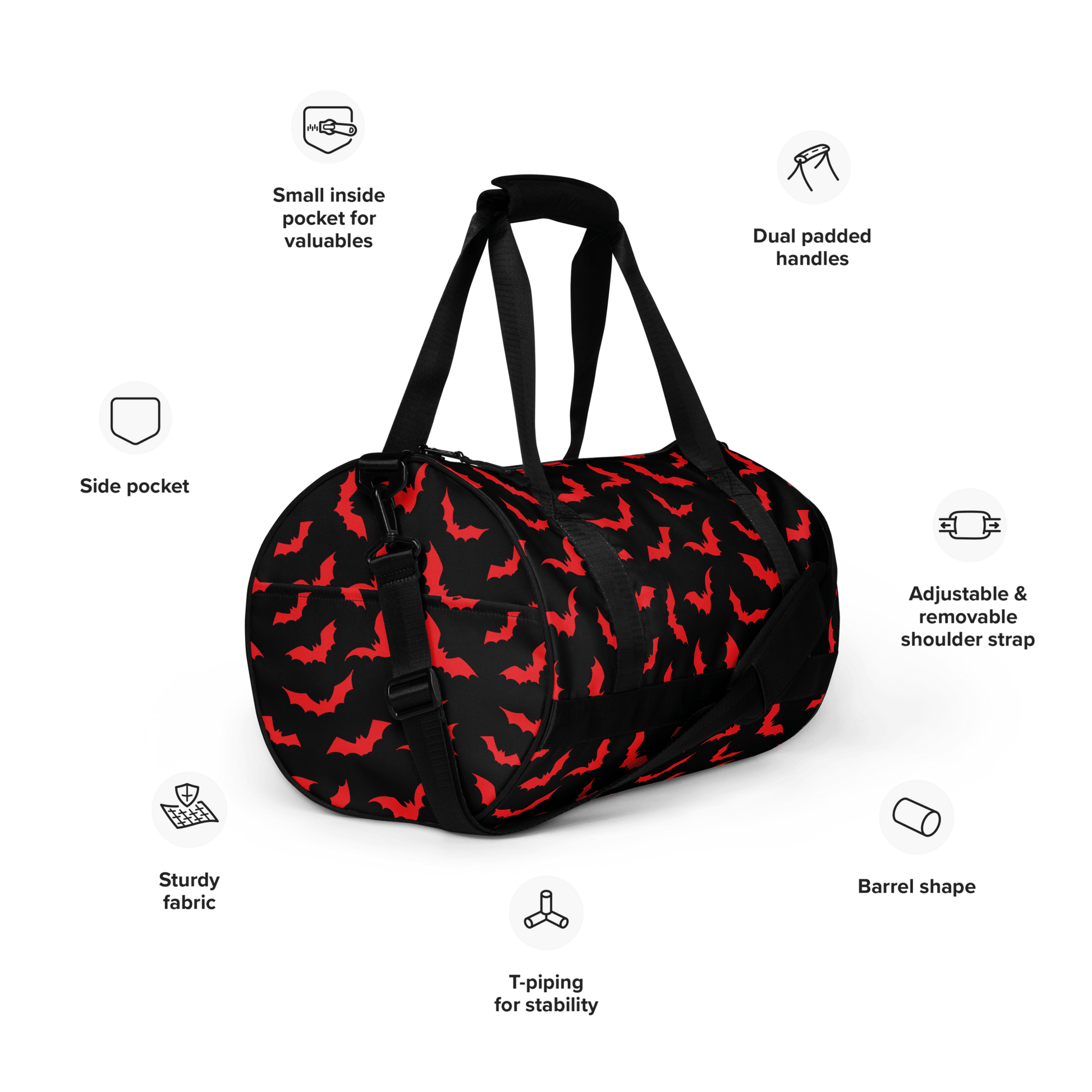 Bloody Bats Gym Bag Goth Cloth Co.