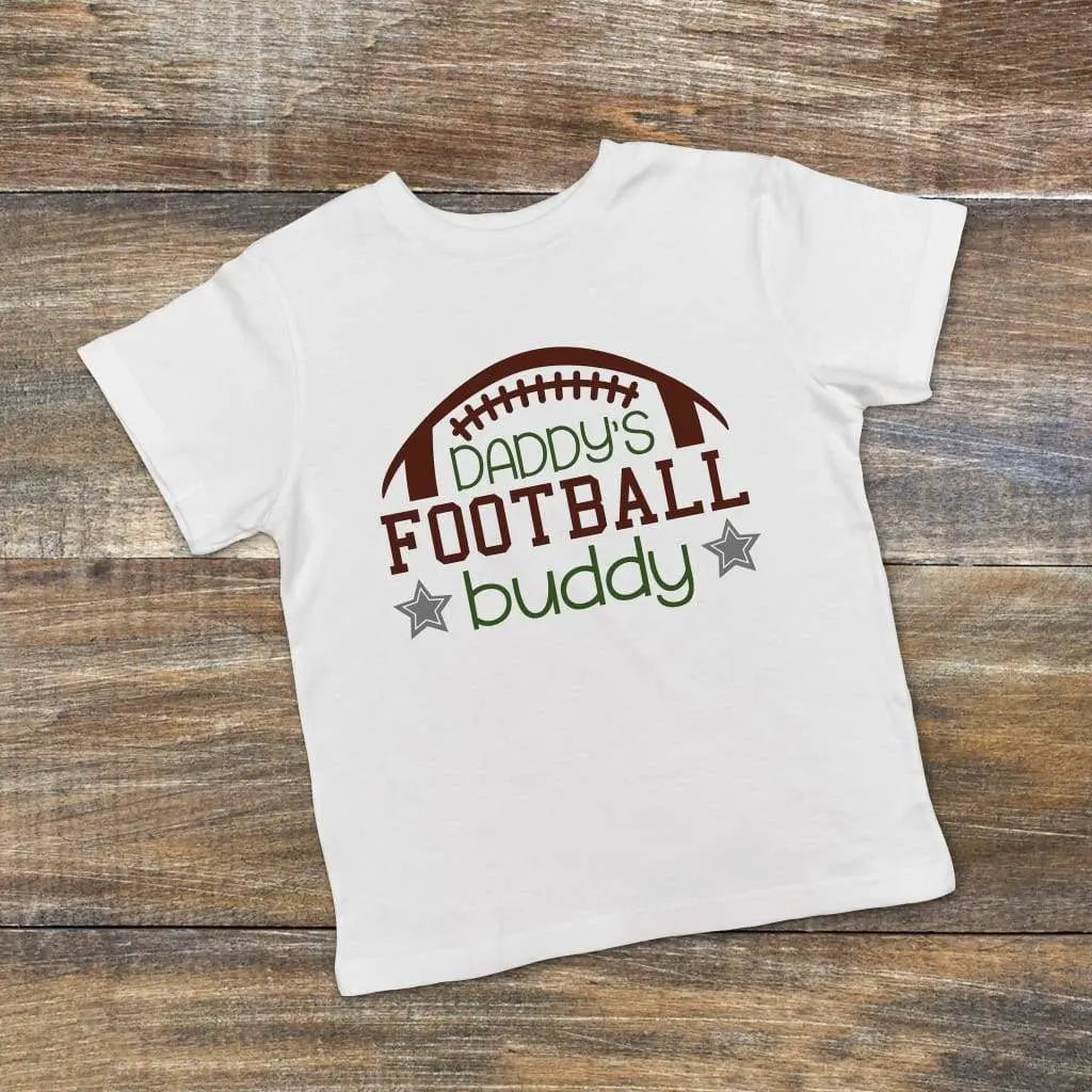 Toddler Boys Football Shirt - Daddy's Football Buddy Tshirt Joyful Moose