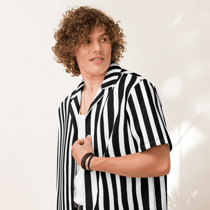 Bug Juice Boogie Striped Button-Up Shirt Goth Cloth Co.