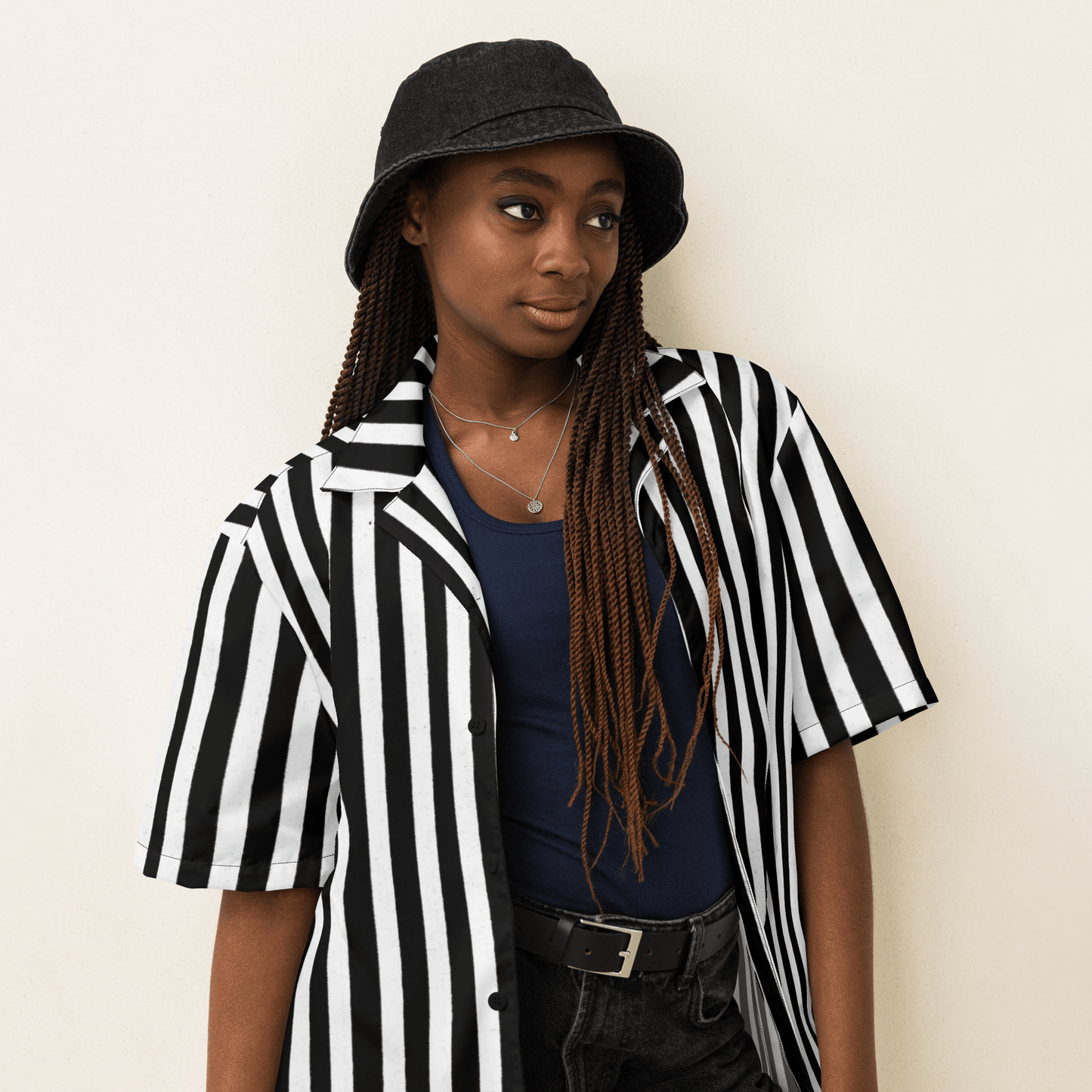 Bug Juice Boogie Striped Button-Up Shirt Goth Cloth Co.
