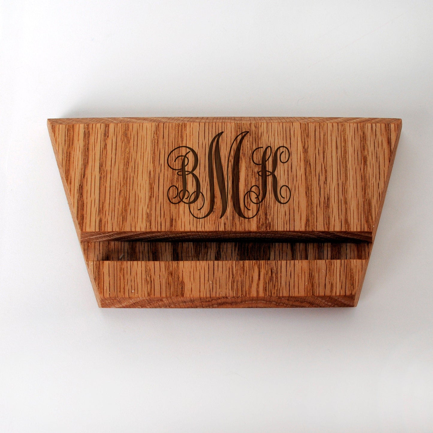 Wood iPad Stand - Custom Monogram Engraved Tablet Holder & Charging Station Dock Joyful Moose
