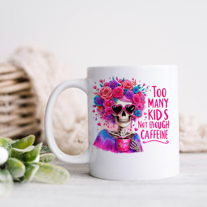 Funny Coffee Mug – Colorful Ceramic Tea Cup with Vibrant Floral Crown Design Joyful Moose