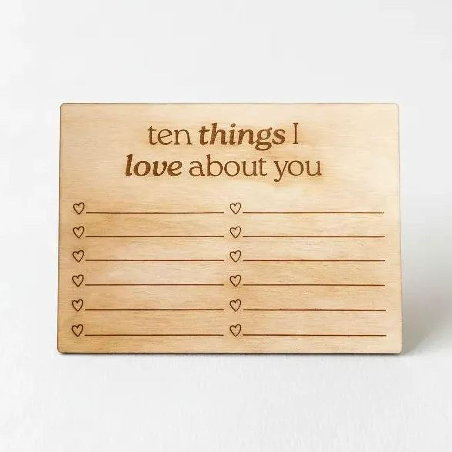 Engraved Wooden Love Note - Laser Engraved Card | Personalized Keepsake Gift Joyful Moose