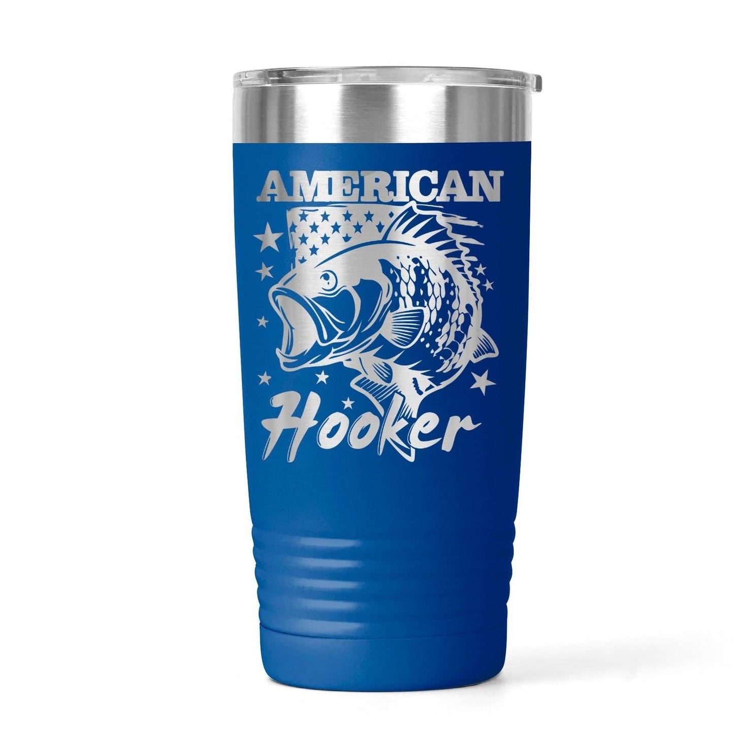 Funny Fishing Tumbler | Insulated Stainless Steel Coffee Mug With Spill Resistant Lid Joyful Moose