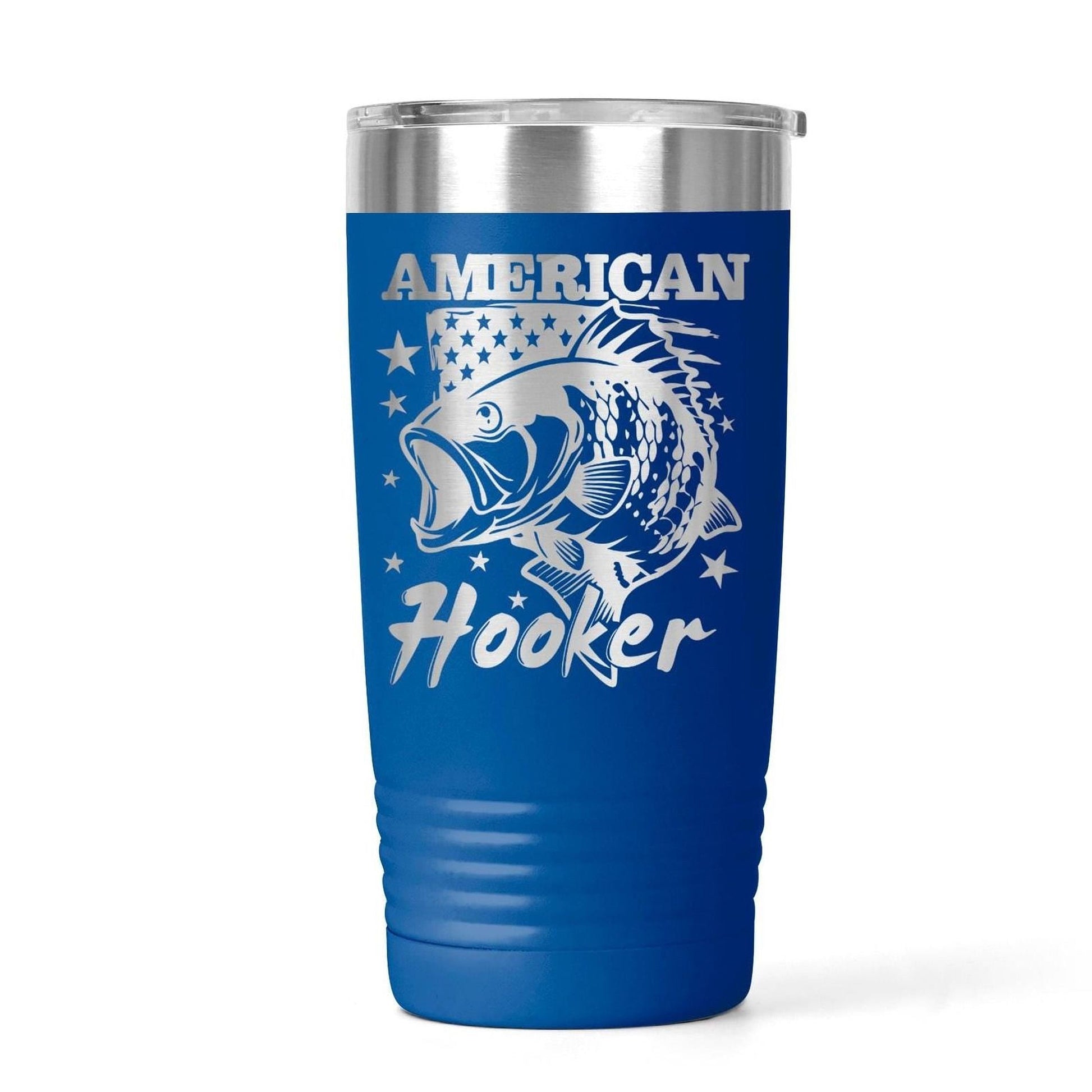 Funny Fishing Tumbler | Insulated Stainless Steel Coffee Mug With Spill Resistant Lid Joyful Moose