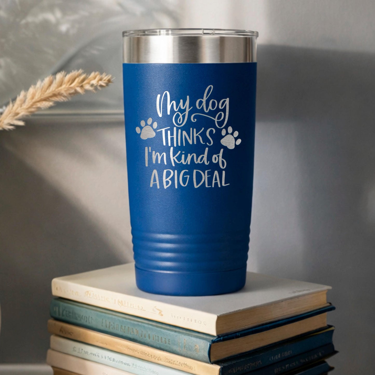 Dog Lover Tumbler - Stainless Steel Travel Coffee Cup | Funny Dog Gift, Insulated Pet Drinkware Joyful Moose