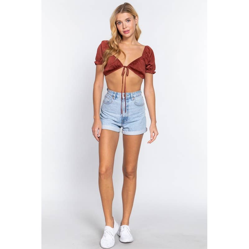 Karen's Rust Crop Top Wild Cactus Boutique