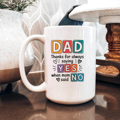 Funny Dad Coffee Mug – Ceramic, Dishwasher Safe Gift for Father's Day Joyful Moose