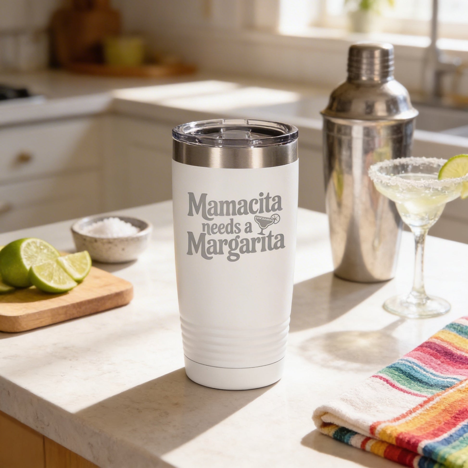 Stainless Steel Tumbler - Mamacita Needs a Margarita | Insulated Travel Mug Joyful Moose