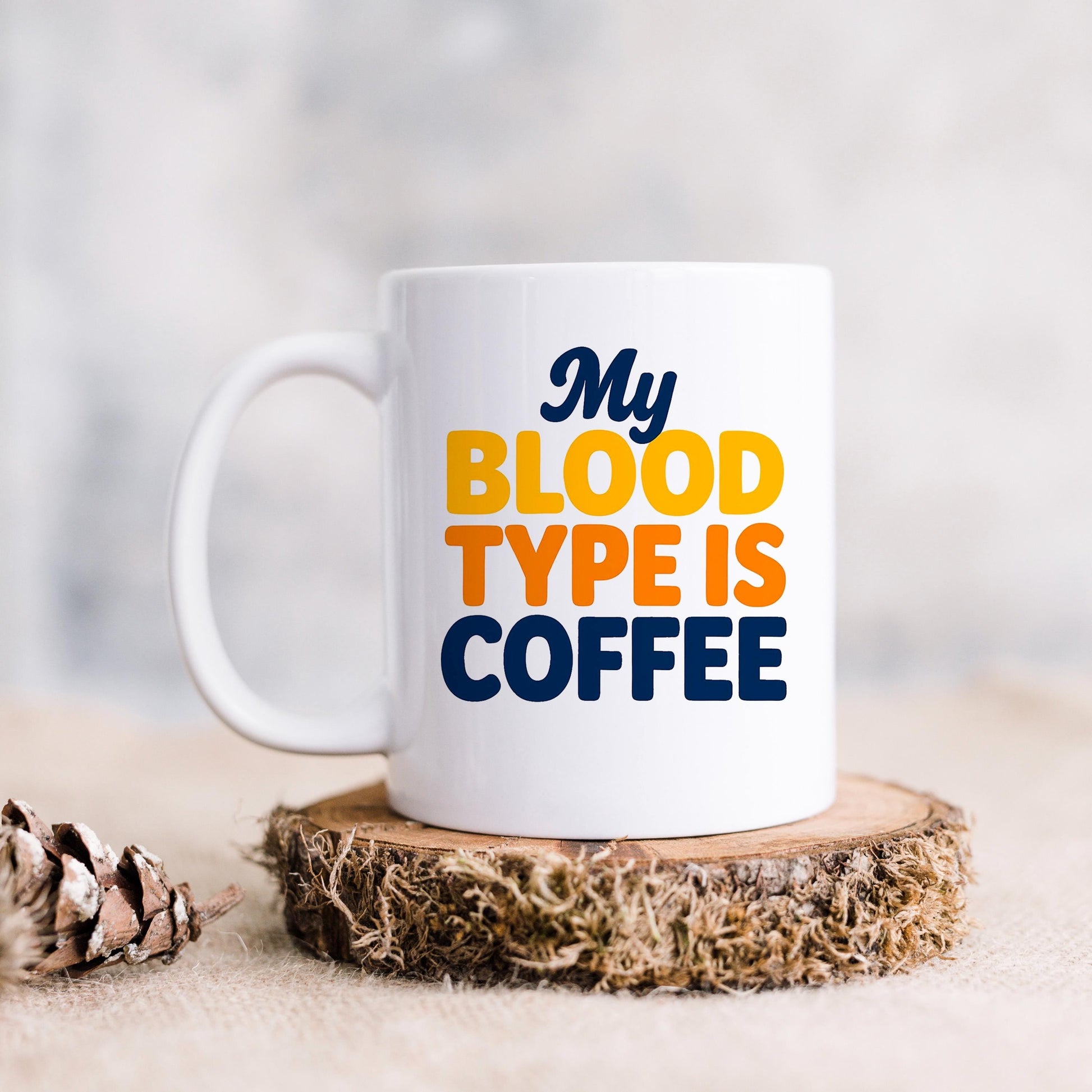 Funny Coffee Mug | Microwave Safe Ceramic Coffee Cup – Gift for Caffeine Addicts Joyful Moose