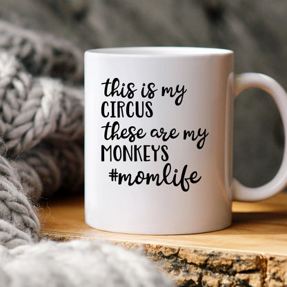 Funny Mom Coffee Mug – Ceramic Coffee Cup With Playful Message | Microwave Safe Joyful Moose