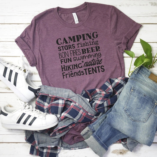 Camping shirt, hiking shirt, camping gift, nature shirt, outdoor shirts, hike t-shirt, fishing shirt, nature fathers day gift Joyful Moose