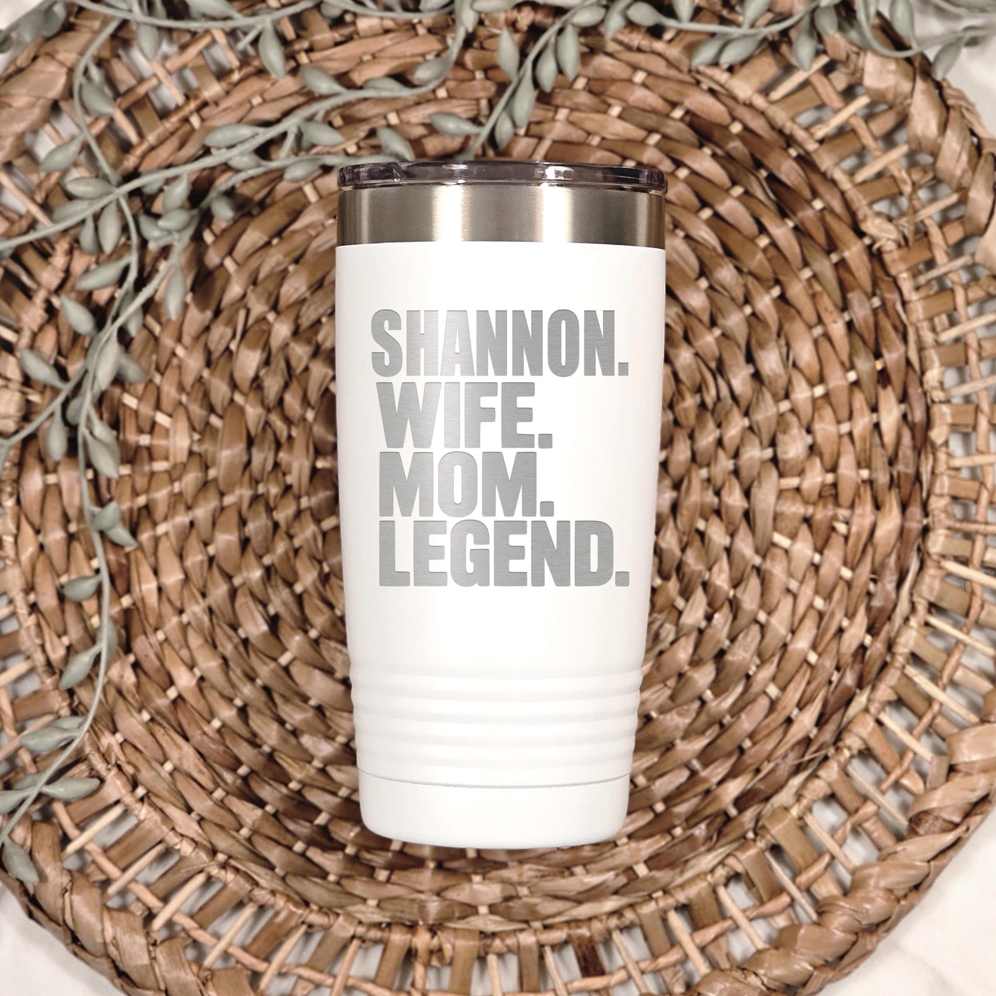 Personalized Stainless Steel Tumbler - 20 oz Double Wall Insulated Drinkware Joyful Moose