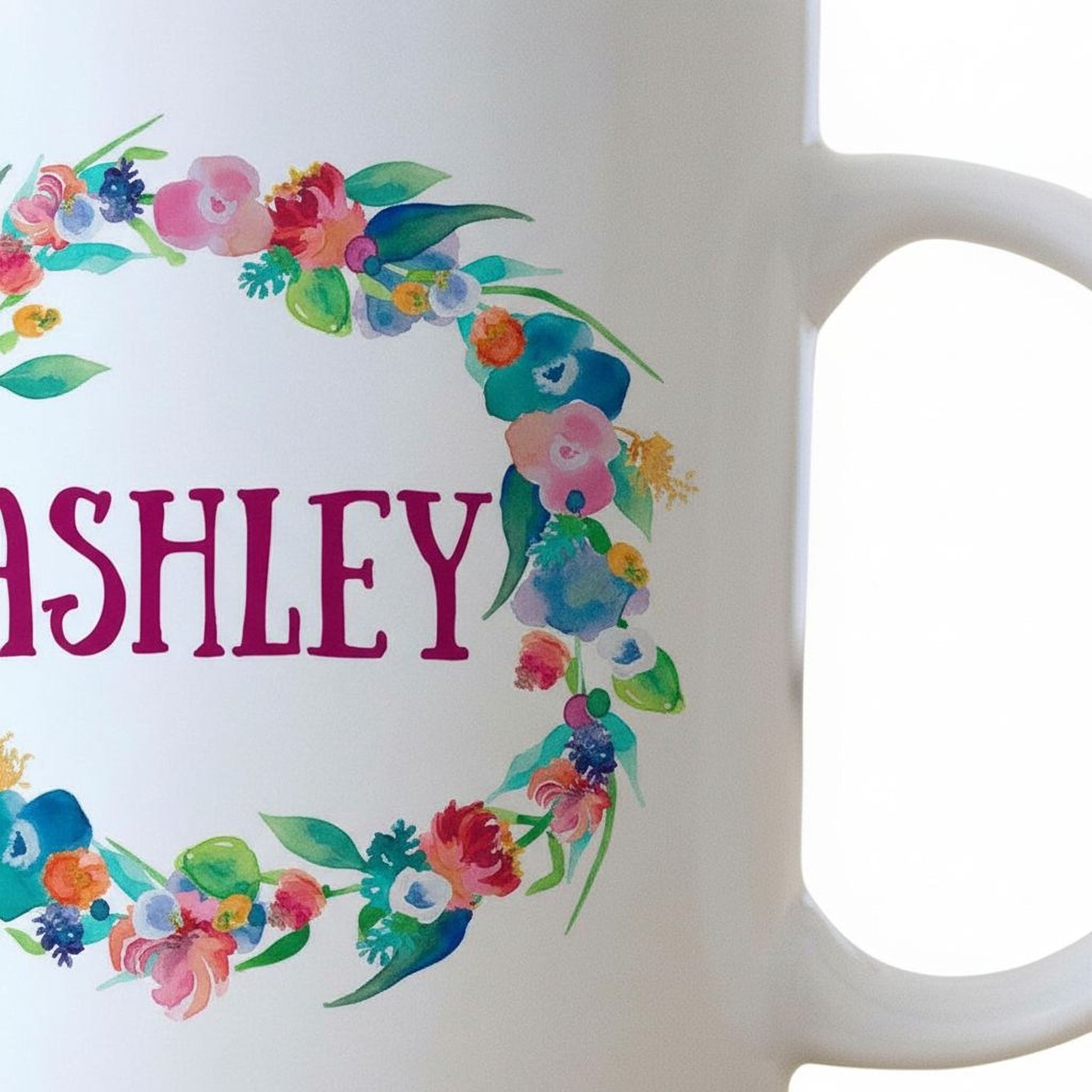 Floral Watercolor Mug - Personalized Gift for Bridesmaids Joyful Moose