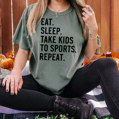 Sports Mom Graphic Tee – Soft Cotton Comfort Shirt for Parenting Hustle Joyful Moose