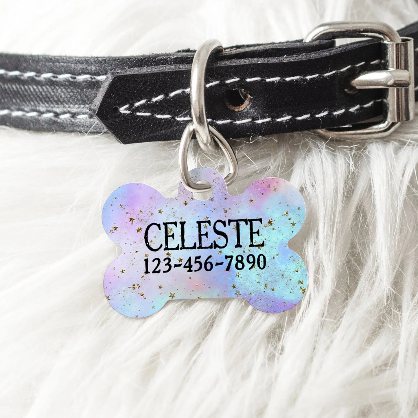 Celestial Dog Name Tag - Custom name tag for dog Joyful Moose