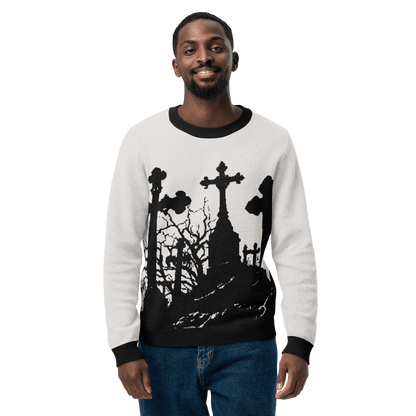 Cemetery Ash Knit Crew Neck Sweater Goth Cloth Co.