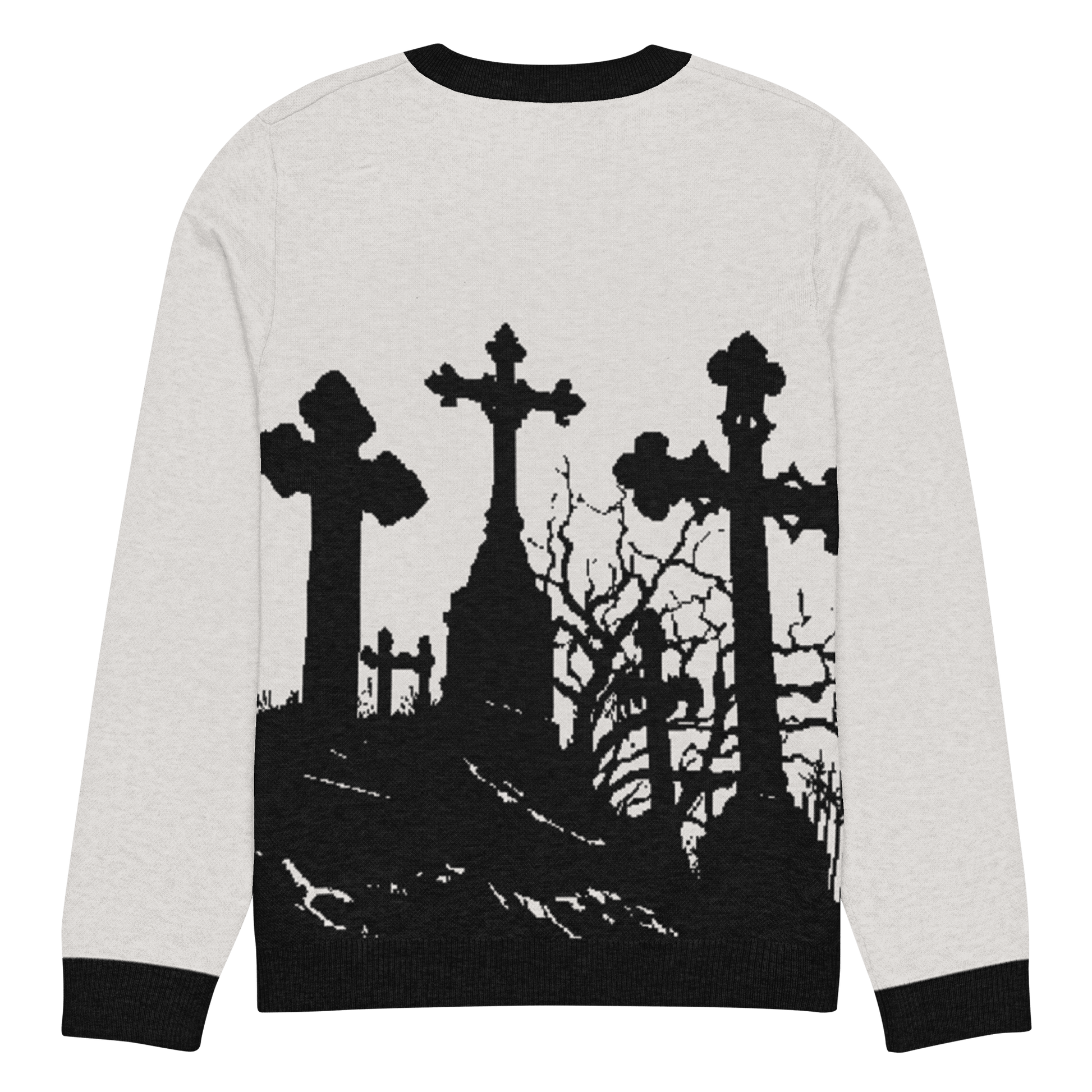 Cemetery Ash Knit Crew Neck Sweater Goth Cloth Co.